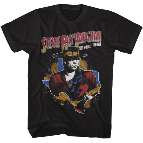 Stevie Ray Vaughan Black Adult S/S Tshirt