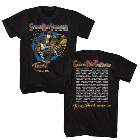 Stevie Ray Vaughan Black Adult S/S Tshirt