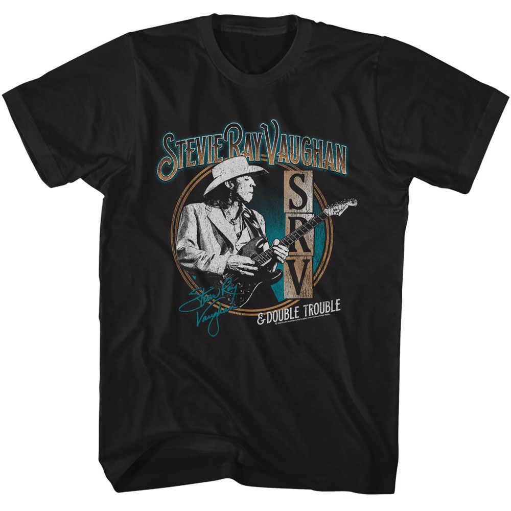 Stevie Ray Vaughan Black Adult S/S Tshirt