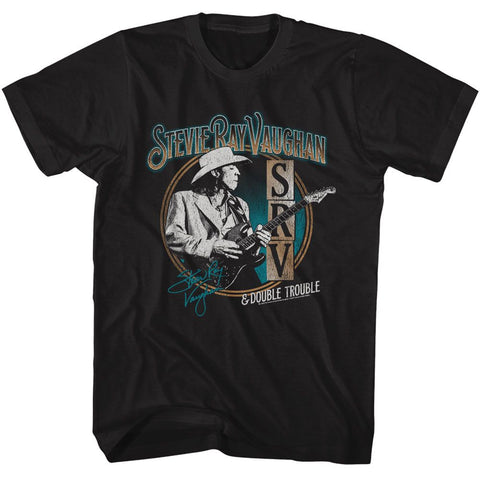 Stevie Ray Vaughan Black Adult S/S Tshirt