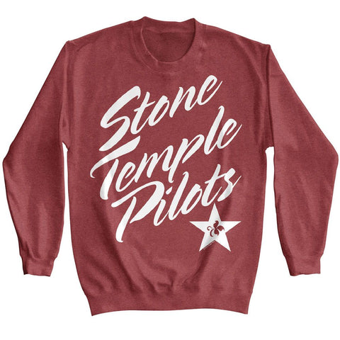 Stone Temple Pilots Vintage Red Heather Adult L/S Sweatshirt