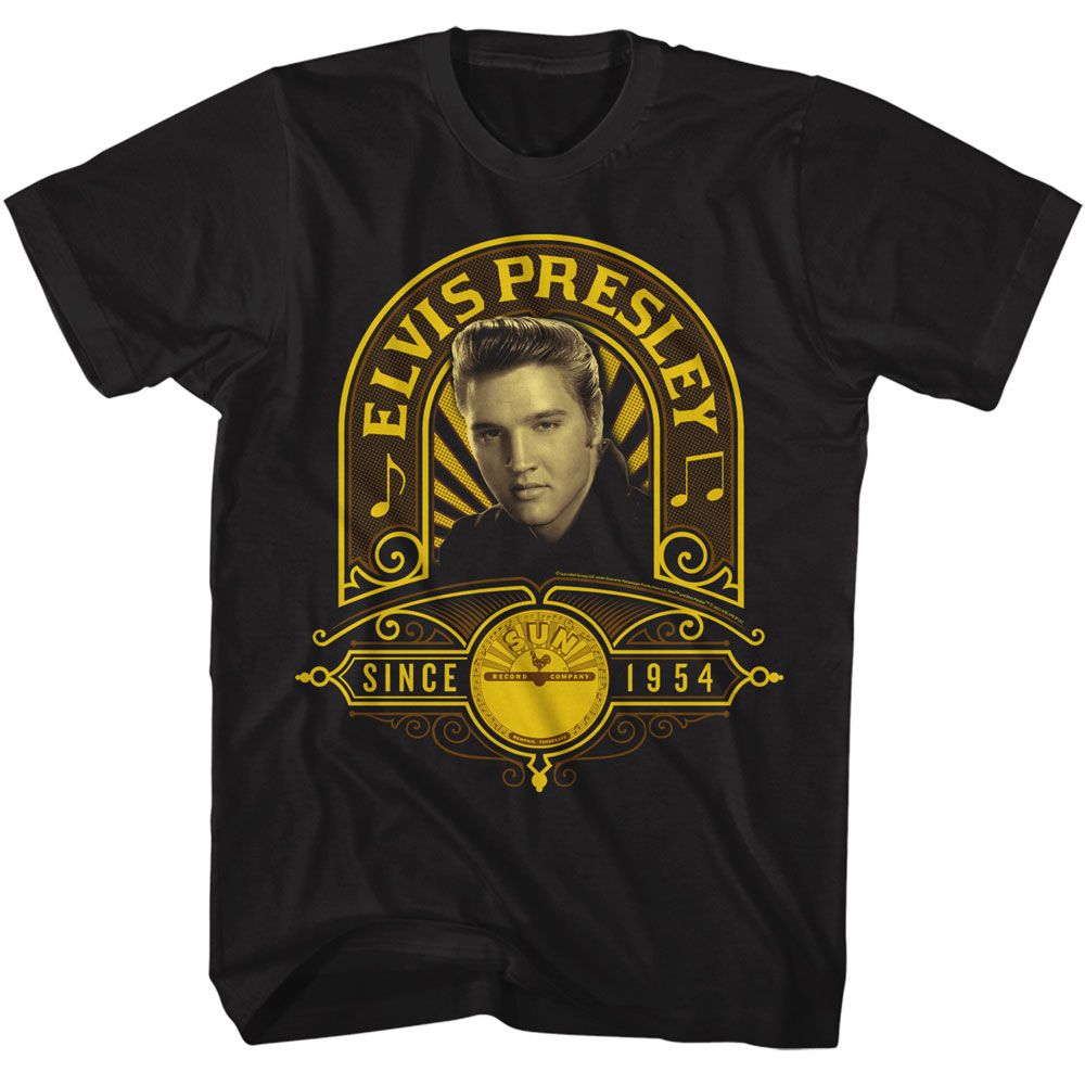 Elvis - Sun Records Black Adult S/S Tshirt