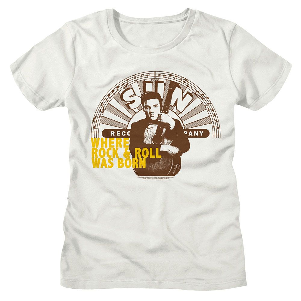 Elvis - Sun Records White Ladies S/S Tshirt