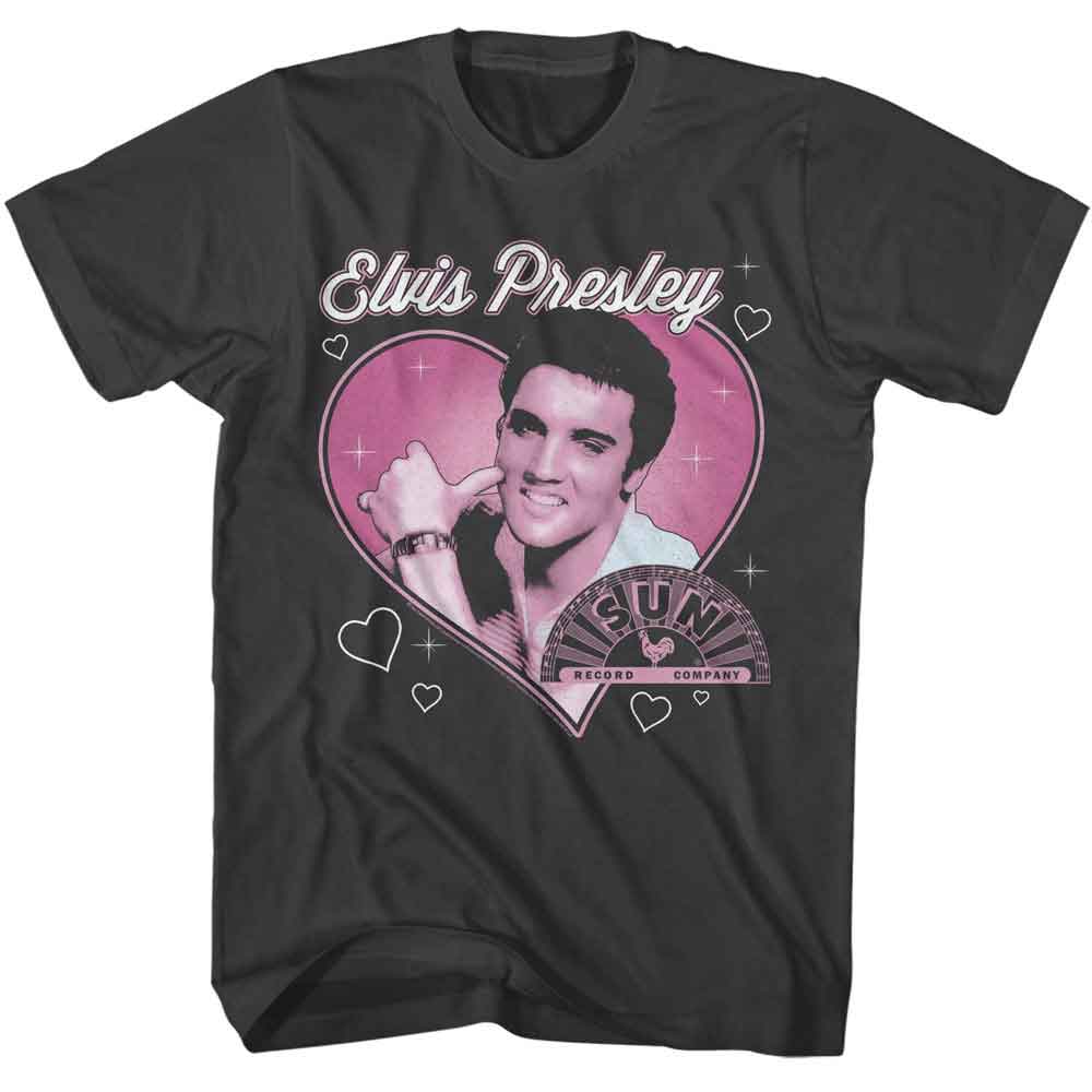 Elvis - Sun Records Smoke Adult S/S Tshirt