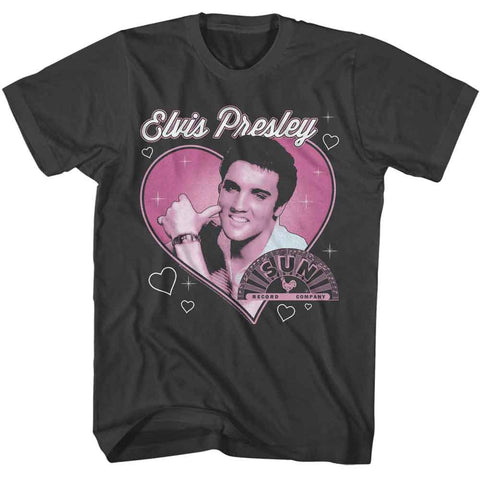 Elvis - Sun Records Smoke Adult S/S Tshirt