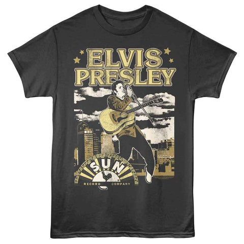 Elvis - Sun Records Smoke Adult S/S Tshirt