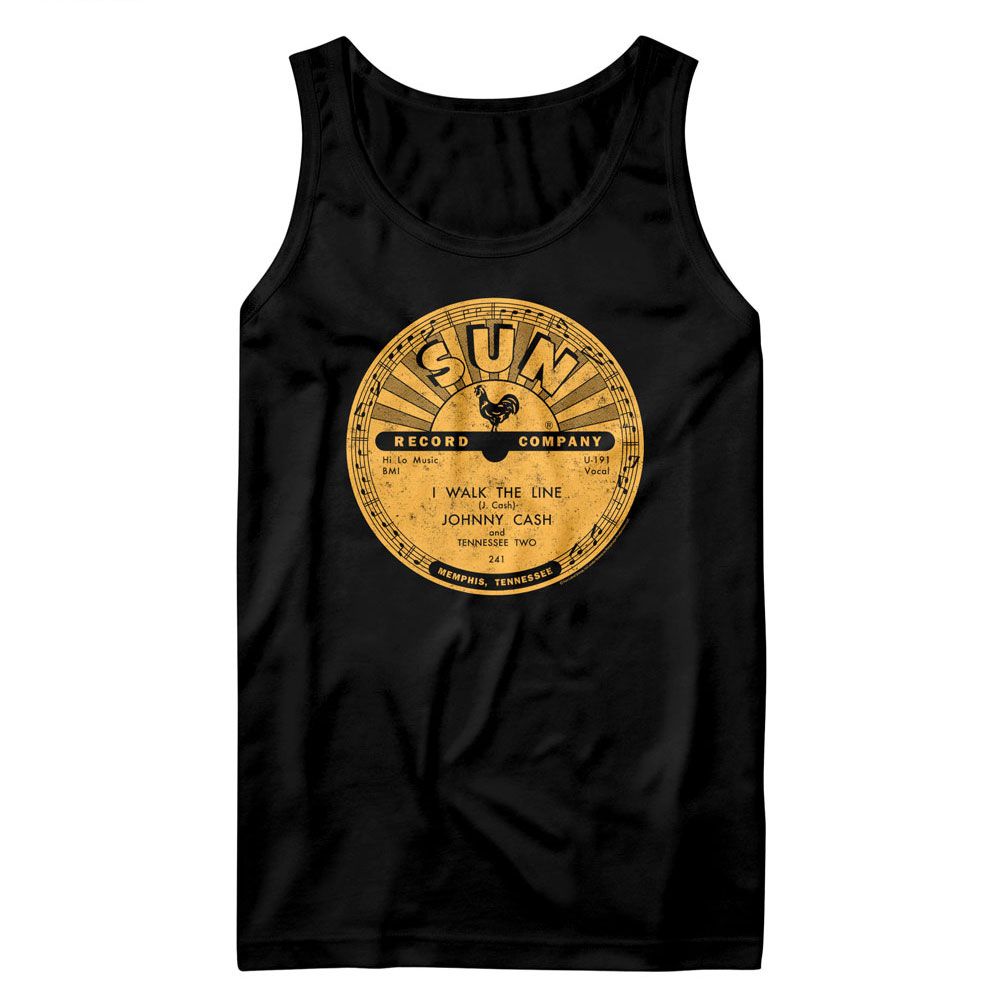 Sun Records Black Adult Tank