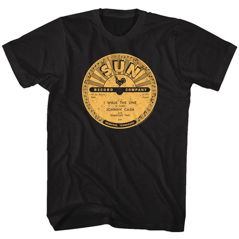 Sun Records Black Adult S/S Tshirt