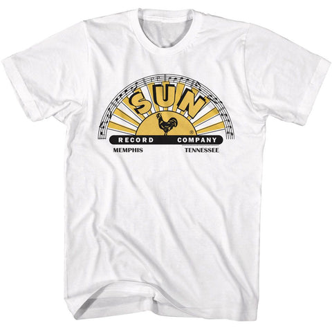 Sun Records White Adult S/S Tshirt