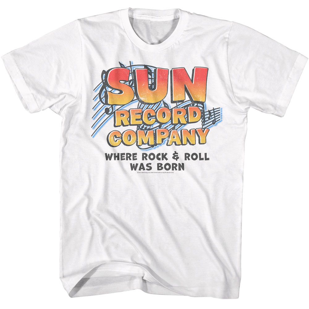 Sun Records White Adult S/S Tshirt