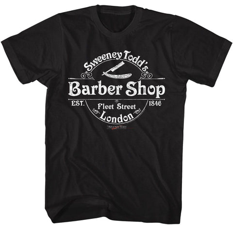 Sweeney Todd Black Adult Short Sleeve Tshirt