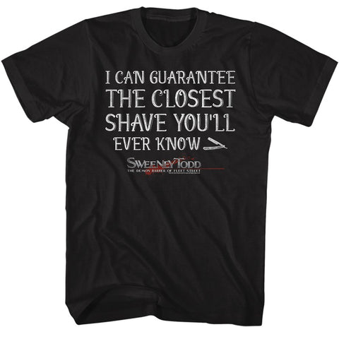 Sweeney Todd Black Adult Short Sleeve Tshirt