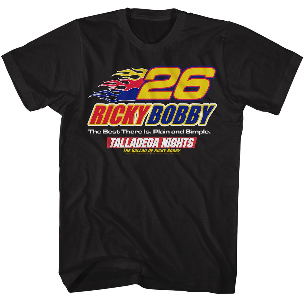 Talladega Nights Black Adult Short Sleeve Tshirt