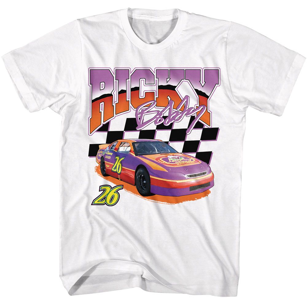 Talladega Nights White Adult Short Sleeve Tshirt