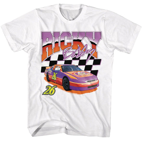 Talladega Nights White Adult Short Sleeve Tshirt