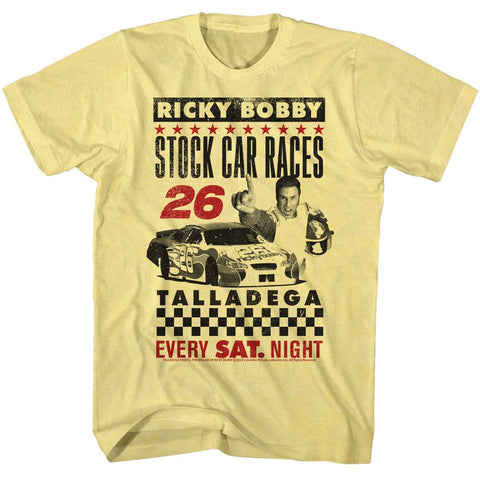 Talladega Nights Yellow Heather Adult Short Sleeve Tshirt
