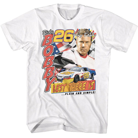 Talladega Nights White Adult Short Sleeve Tshirt