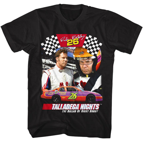 Talladega Nights Black Adult Short Sleeve Tshirt