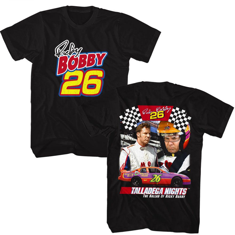 Talladega Nights Black Adult Short Sleeve Tshirt