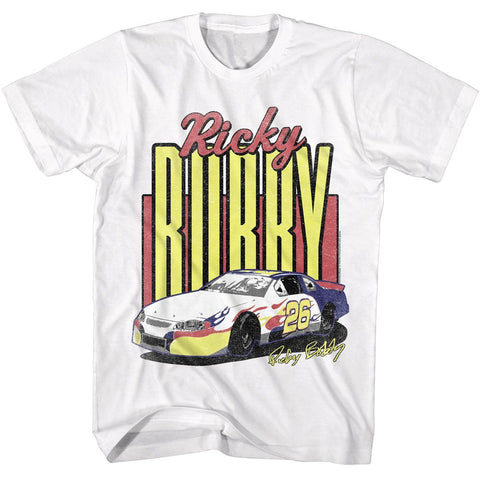 Talladega Nights White Adult Short Sleeve Tshirt
