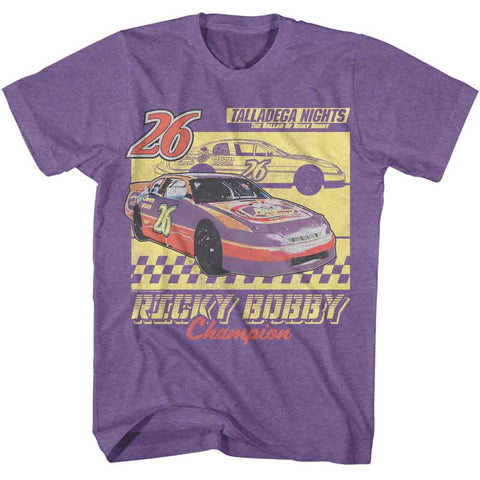Talladega Nights Purple Heather Adult Short Sleeve Tshirt