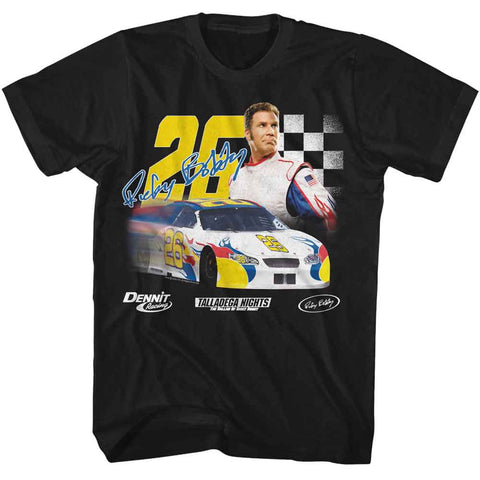 Talladega Nights Black Adult Short Sleeve Tshirt