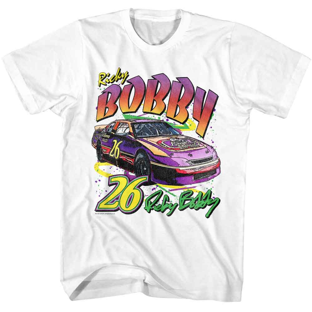 Talladega Nights White Adult Short Sleeve Tshirt