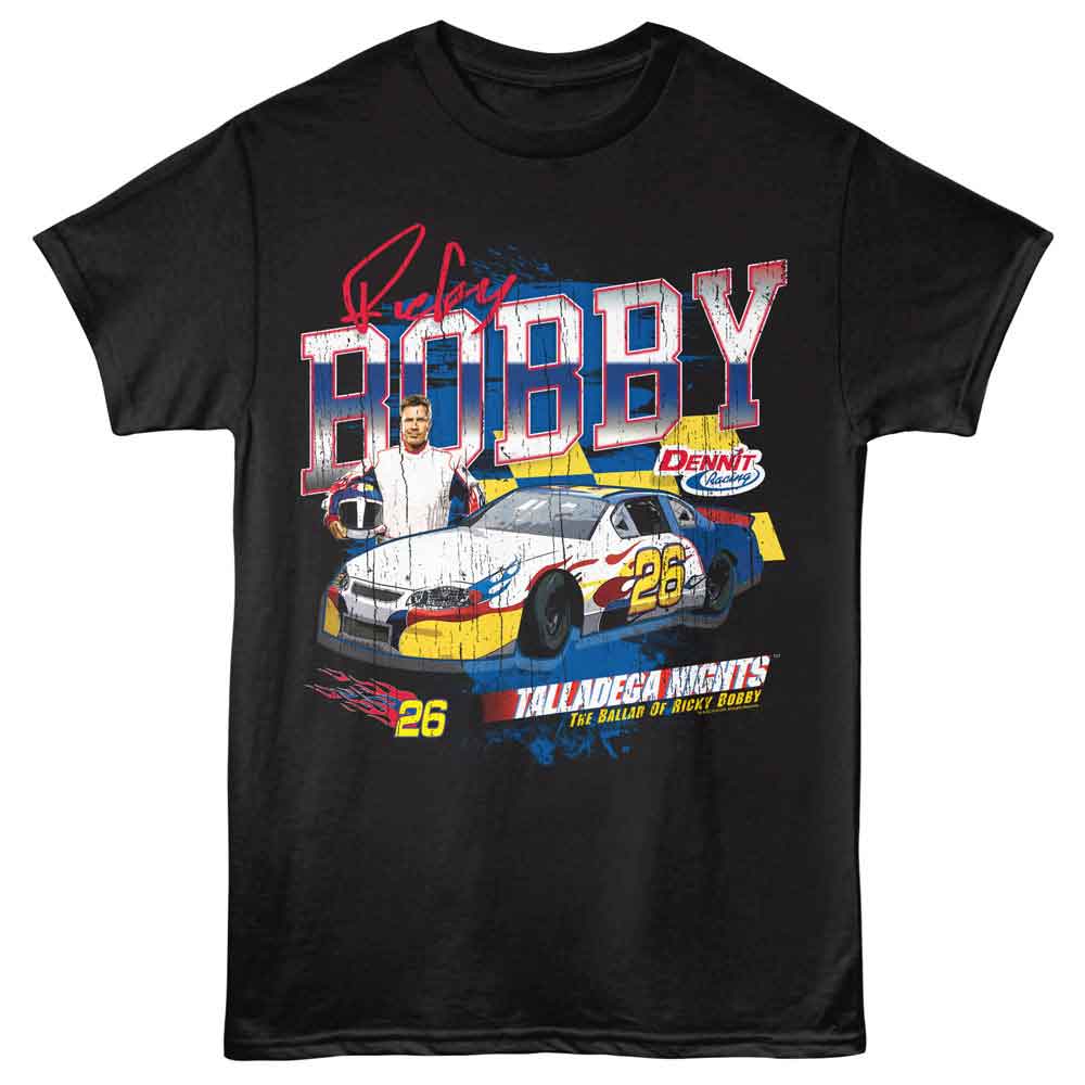 Talladega Nights Black Adult Short Sleeve Tshirt