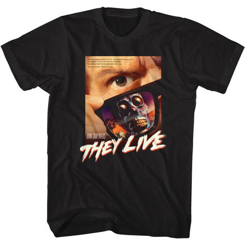 They Live Black Adult Short Sleeve Tshirt
