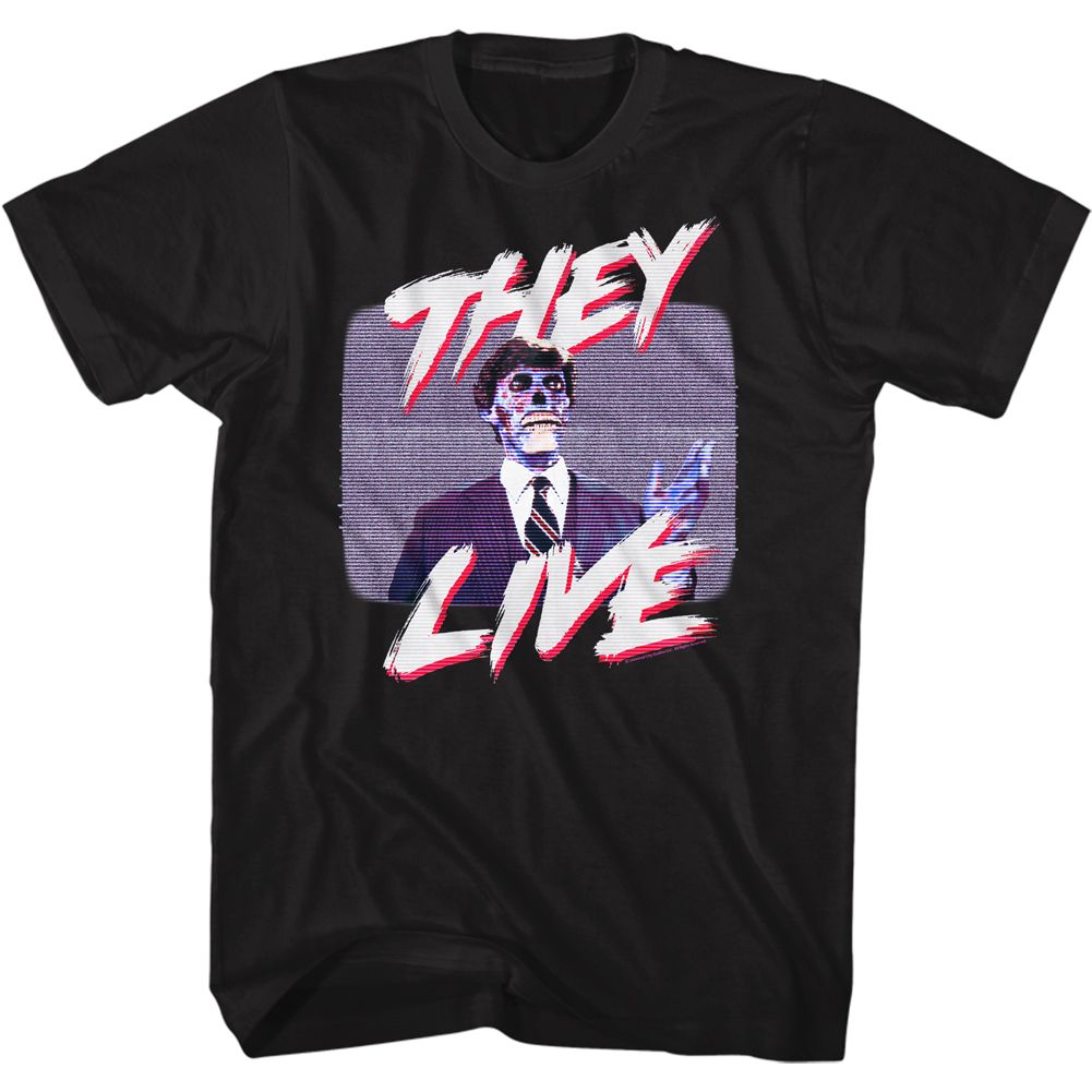 They Live Black Adult Short Sleeve Tshirt