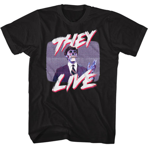 They Live Black Adult Short Sleeve Tshirt