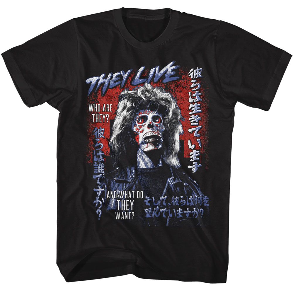 They Live Black Adult Short Sleeve Tshirt
