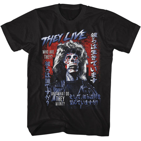 They Live Black Adult Short Sleeve Tshirt