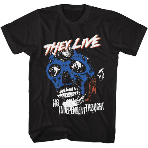 They Live Black Adult Short Sleeve Tshirt