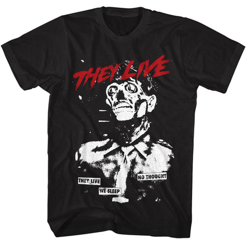 They Live Black Adult Short Sleeve Tshirt