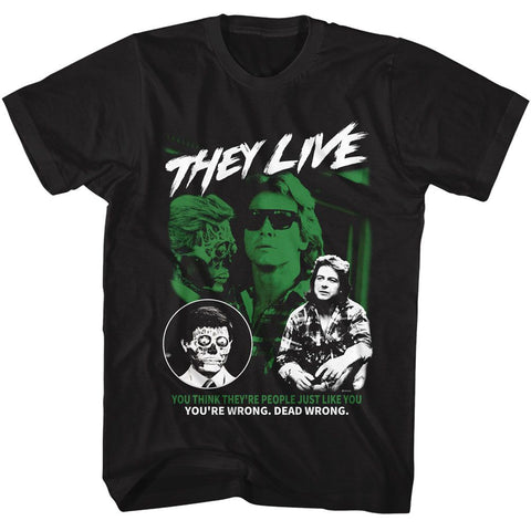 They Live Black Adult Short Sleeve Tshirt