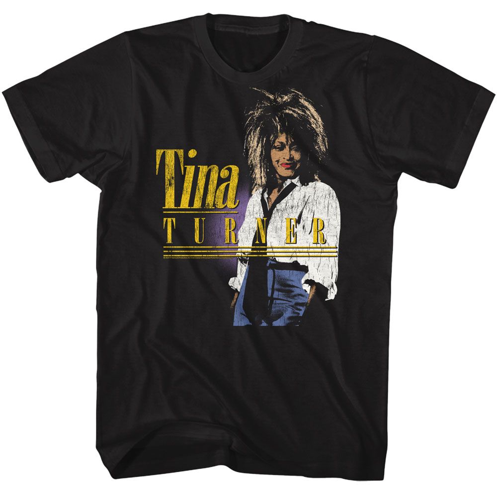 Tina Turner Black Adult S/S Tshirt