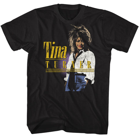 Tina Turner Black Adult S/S Tshirt