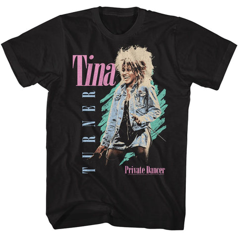 Tina Turner Black Adult S/S Tshirt