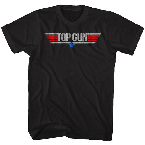 Top Gun Black Adult Short Sleeve Tshirt
