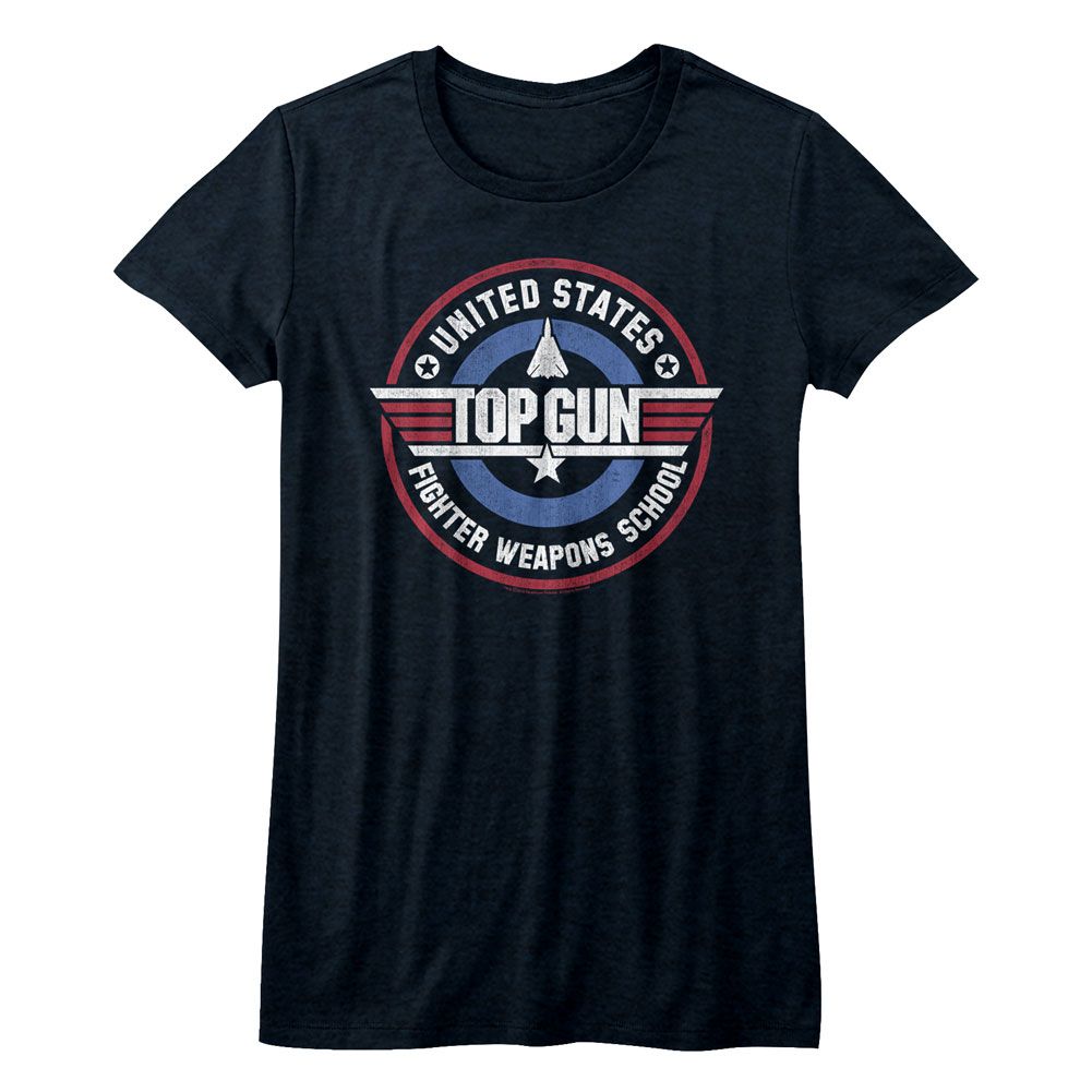 Top Gun Navy Heather Ladies Short Sleeve Tshirt