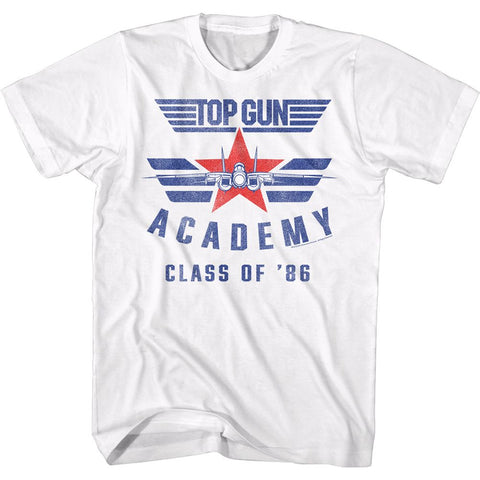 Top Gun White Adult Short Sleeve Tshirt