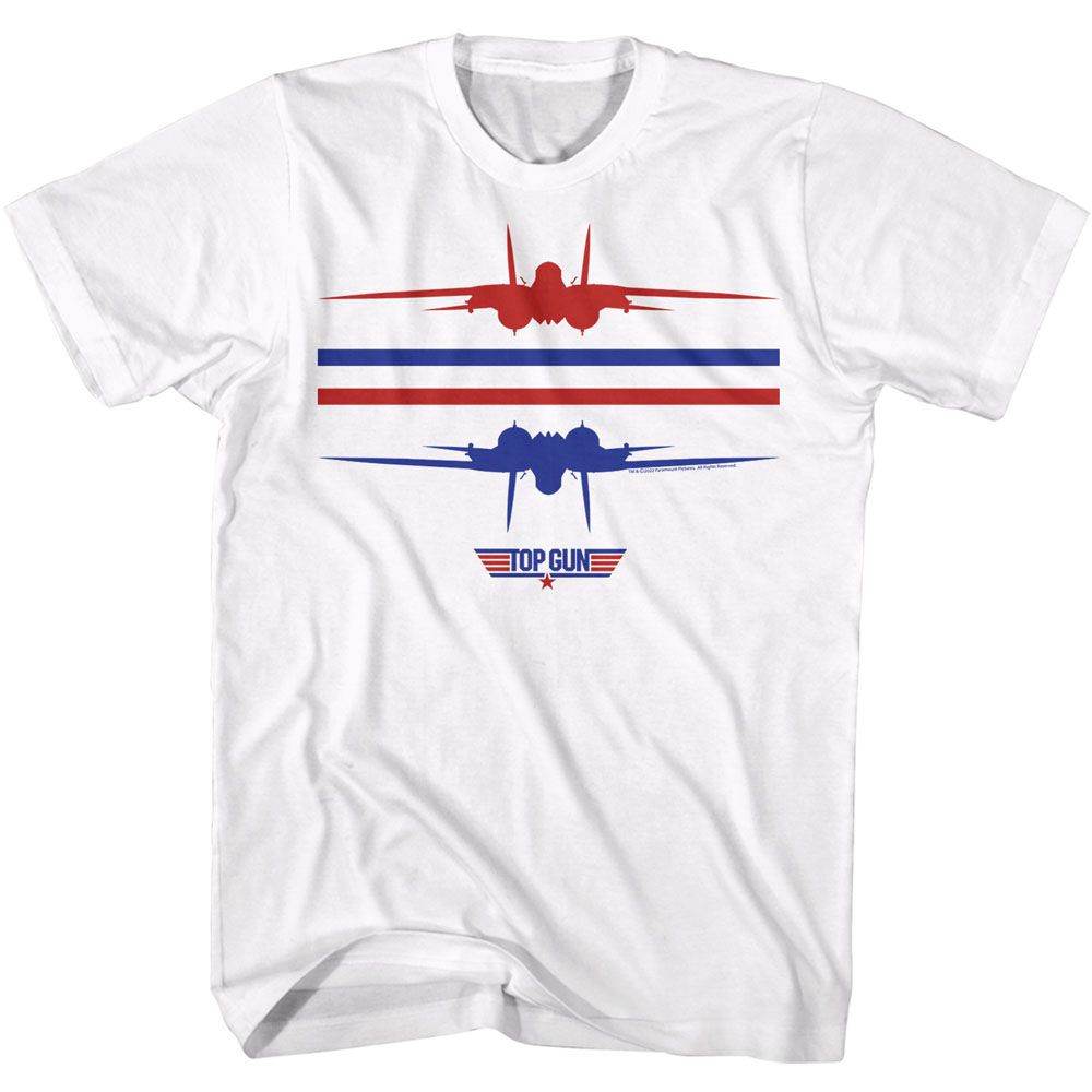 Top Gun White Adult Short Sleeve Tshirt