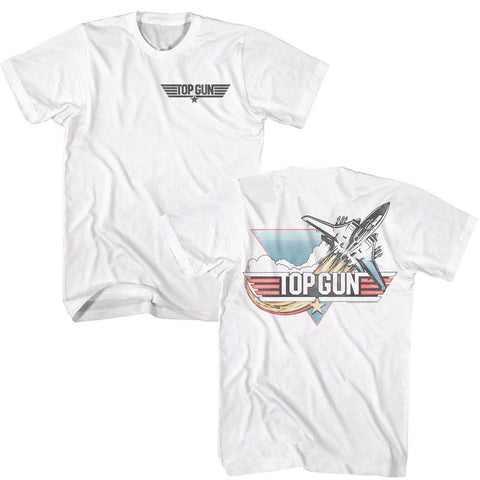 Top Gun White Adult Short Sleeve Tshirt