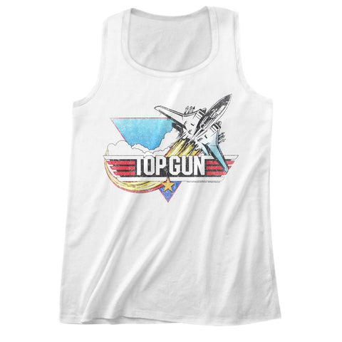 Top Gun White Adult Tank