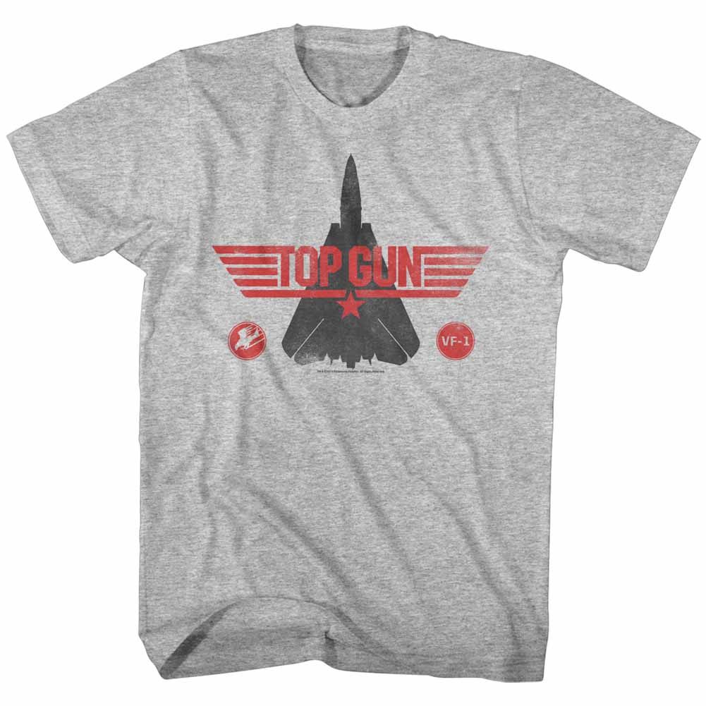 Top Gun Gray Heather Adult Short Sleeve Tshirt