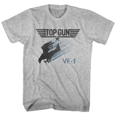 Top Gun Gray Heather Adult Short Sleeve Tshirt