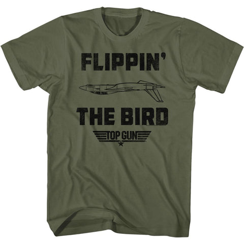 Top Gun Military Green Adult Short Sleeve Tshirt
