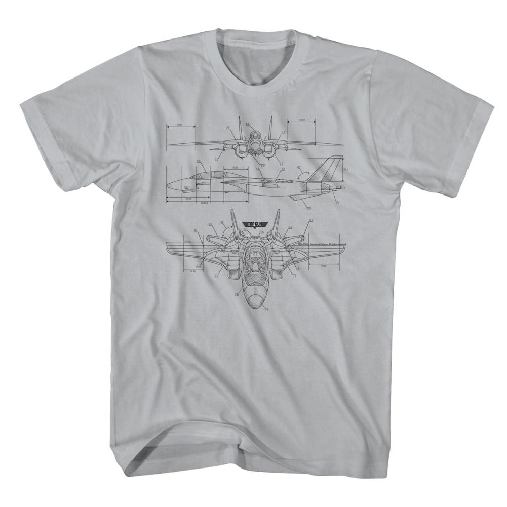 Top Gun Gray Heather Adult Short Sleeve Tshirt