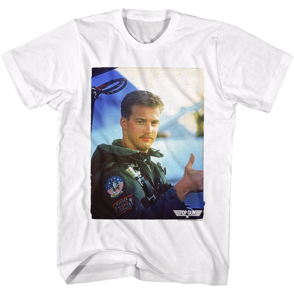 Top Gun White Adult Short Sleeve Tshirt